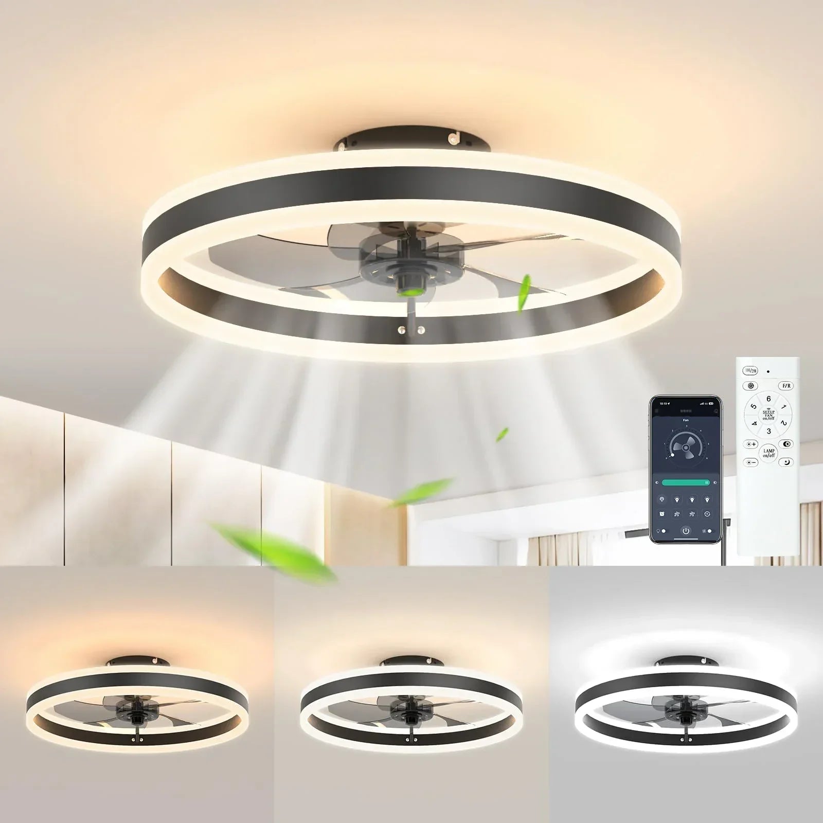 Aura Silent LED Deckenventilator Lampe