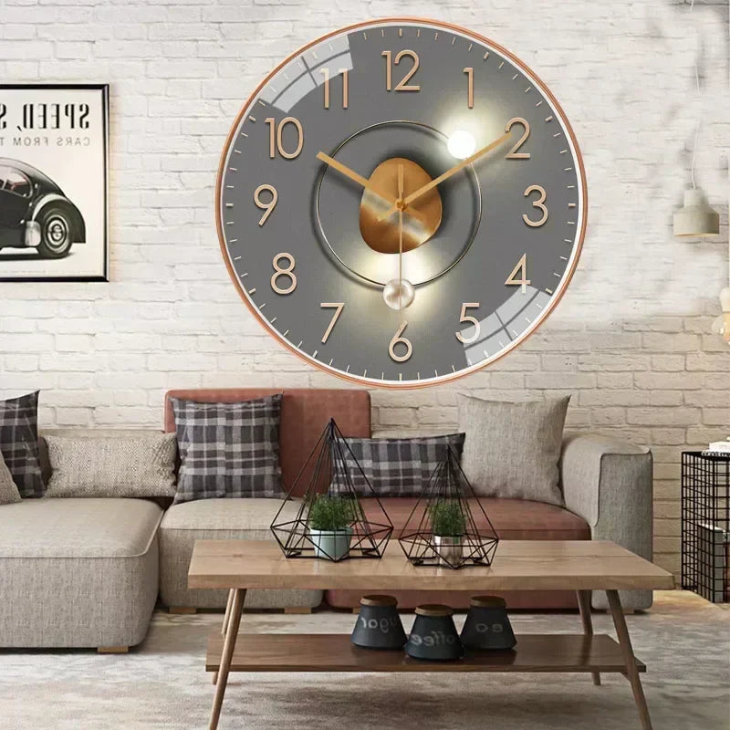 Stille klassische Wanduhr | Nicht-tickendes elegantes Zeitmessgerät für Schlafzimmer und Büro