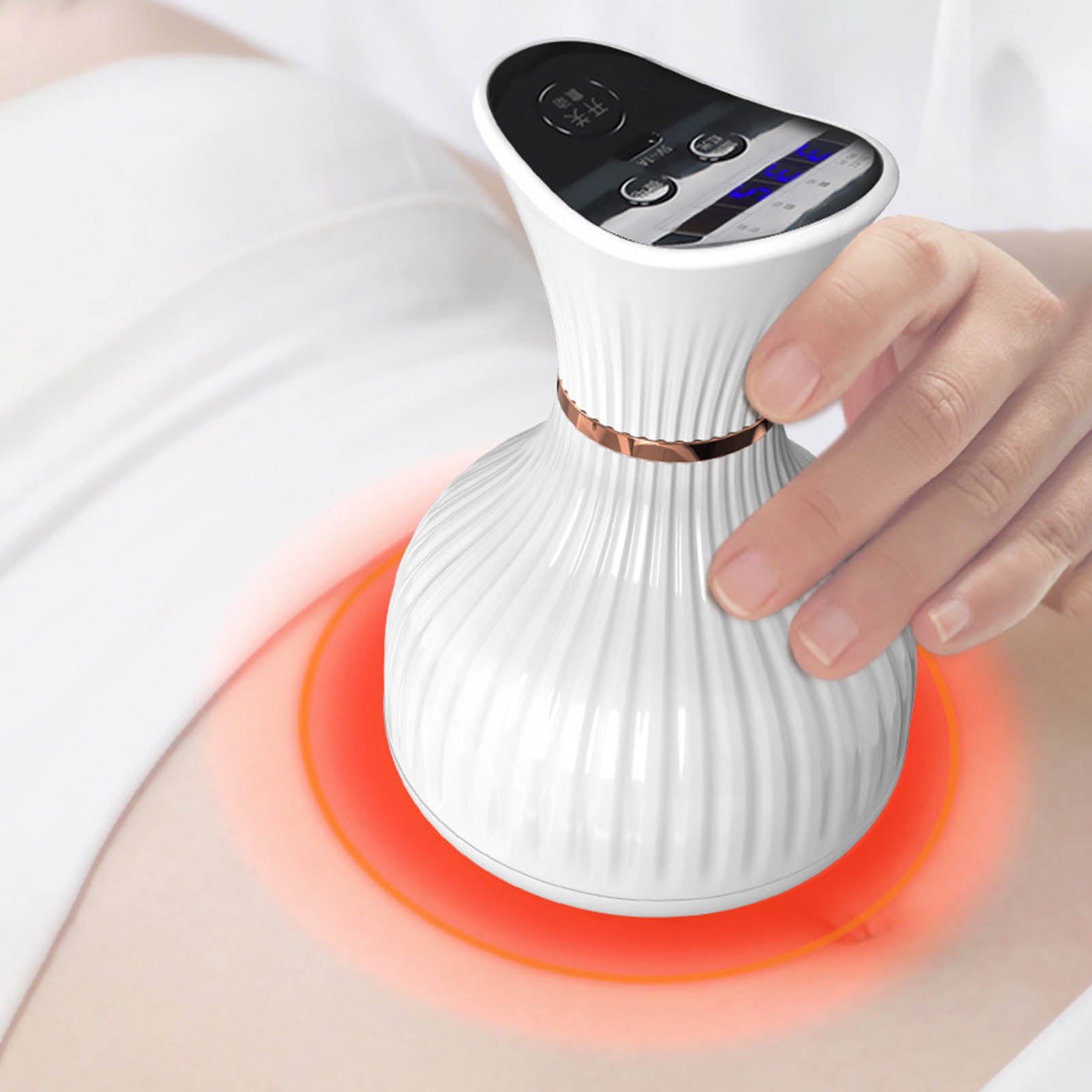 Elektrischer EMS Nacken- und Rückenmassagegerät mit Wärmetherapie