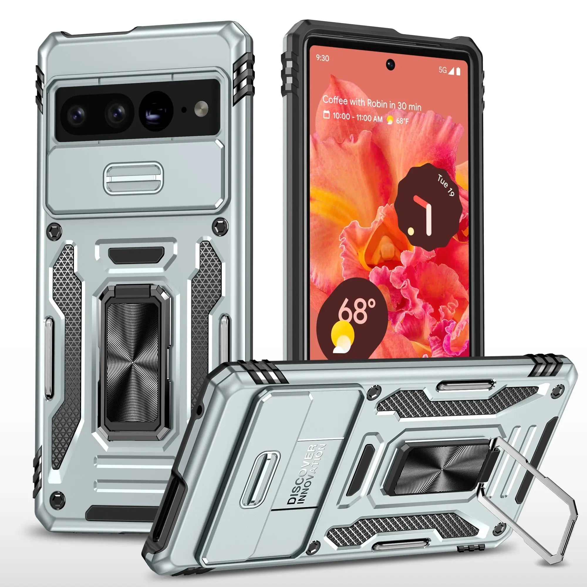 Zelara Kickstand Ring Stoßfeste Hülle für Google Pixel 7 / Google Pixel 7 Pro