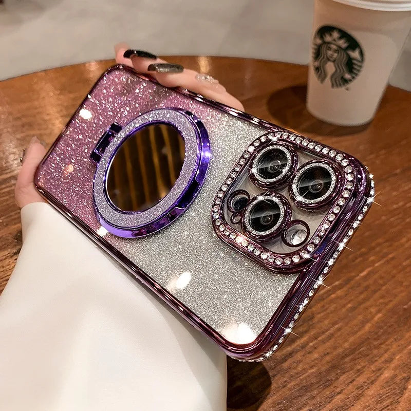 Diamond Glitter iPhone Magsafe Clear Case