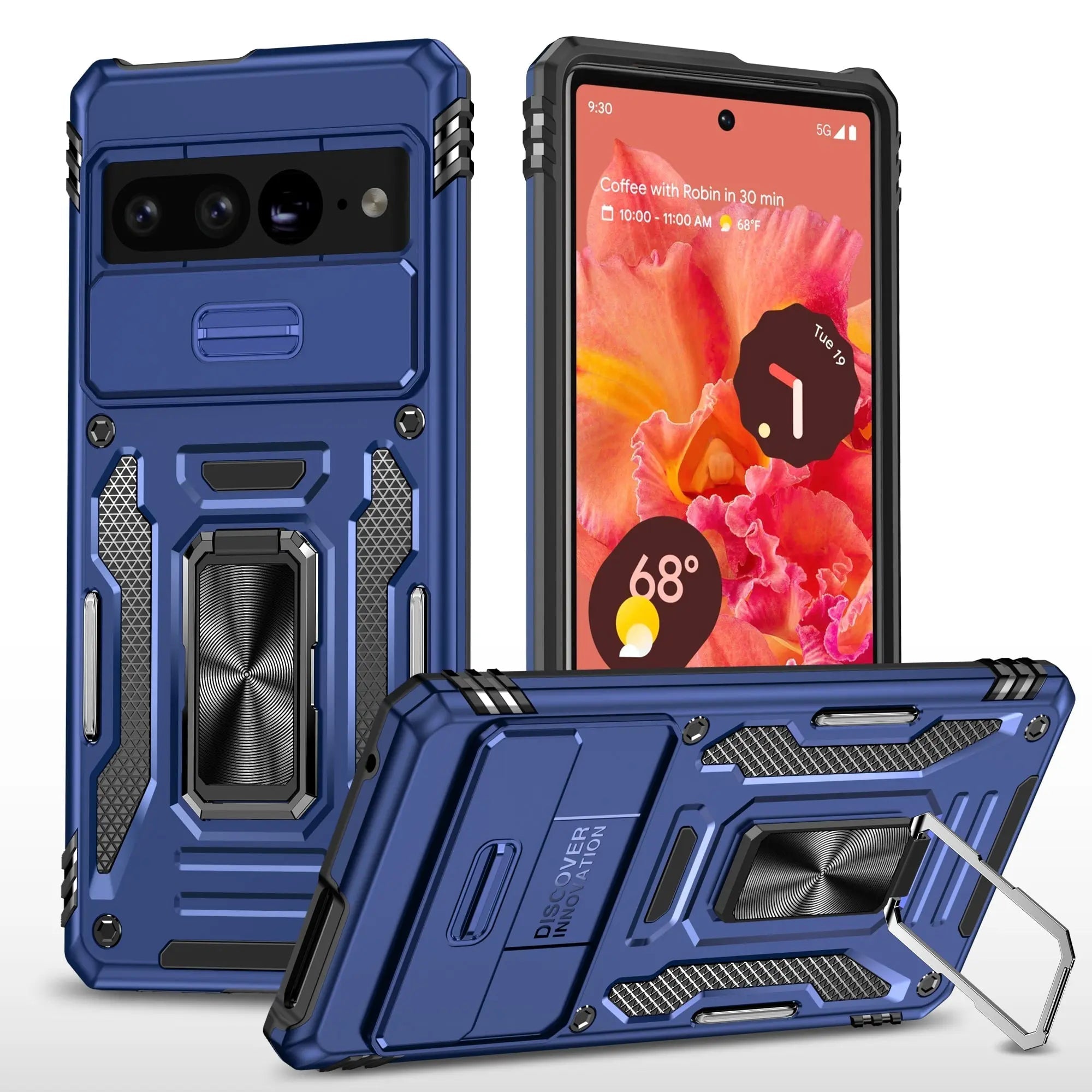 Zelara Kickstand Ring Stoßfeste Hülle für Google Pixel 7 / Google Pixel 7 Pro