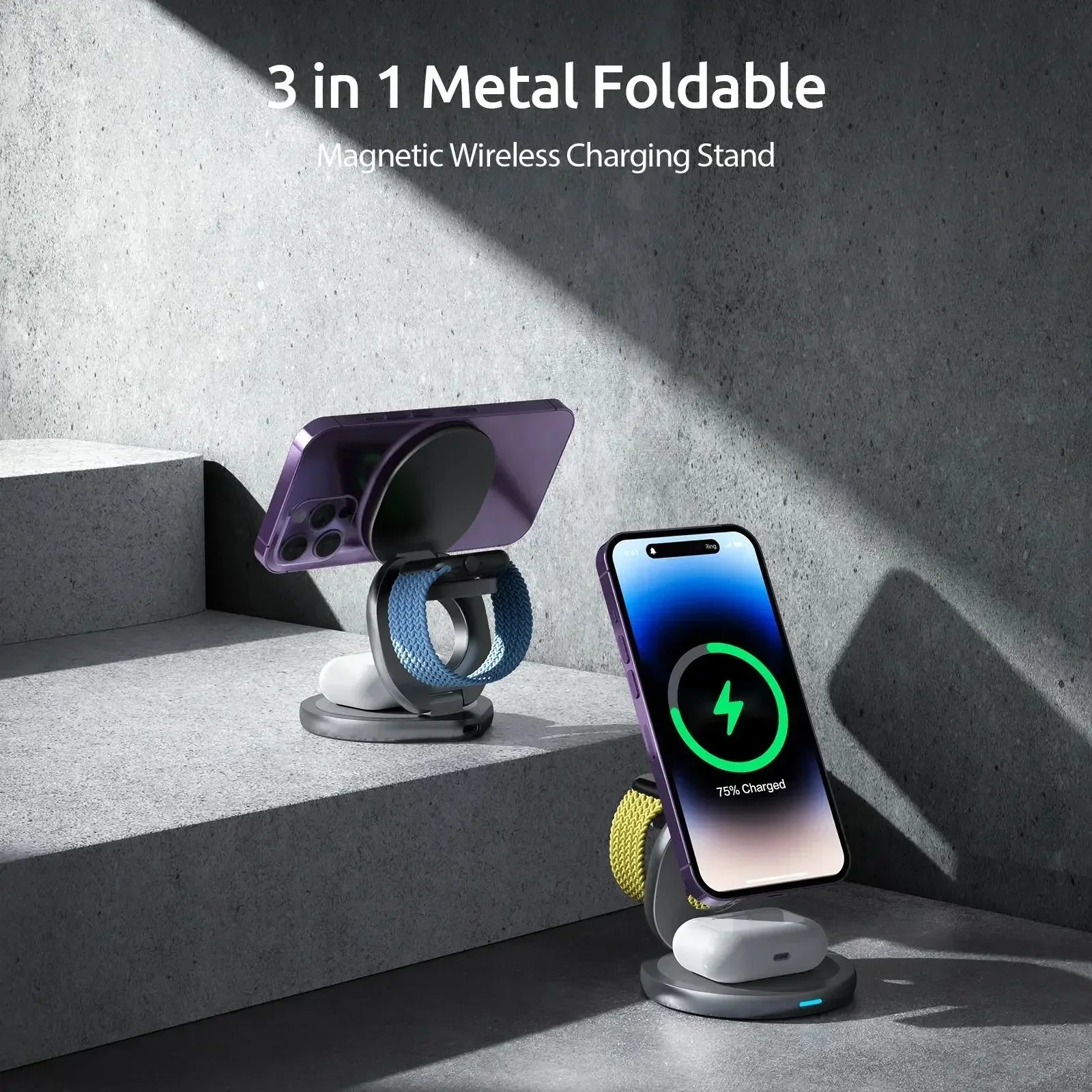 MagCharge 360° – 3-in-1 Rotierende Wireless-Ladestation