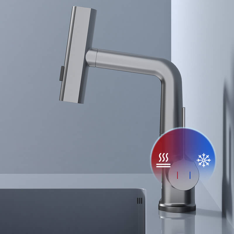 WaterMaster Flexibler LED Küche & Bad Wasserhahn – 360° Schwenkbar, Herausziehbarer Schlauch & 5 Sprühmodi