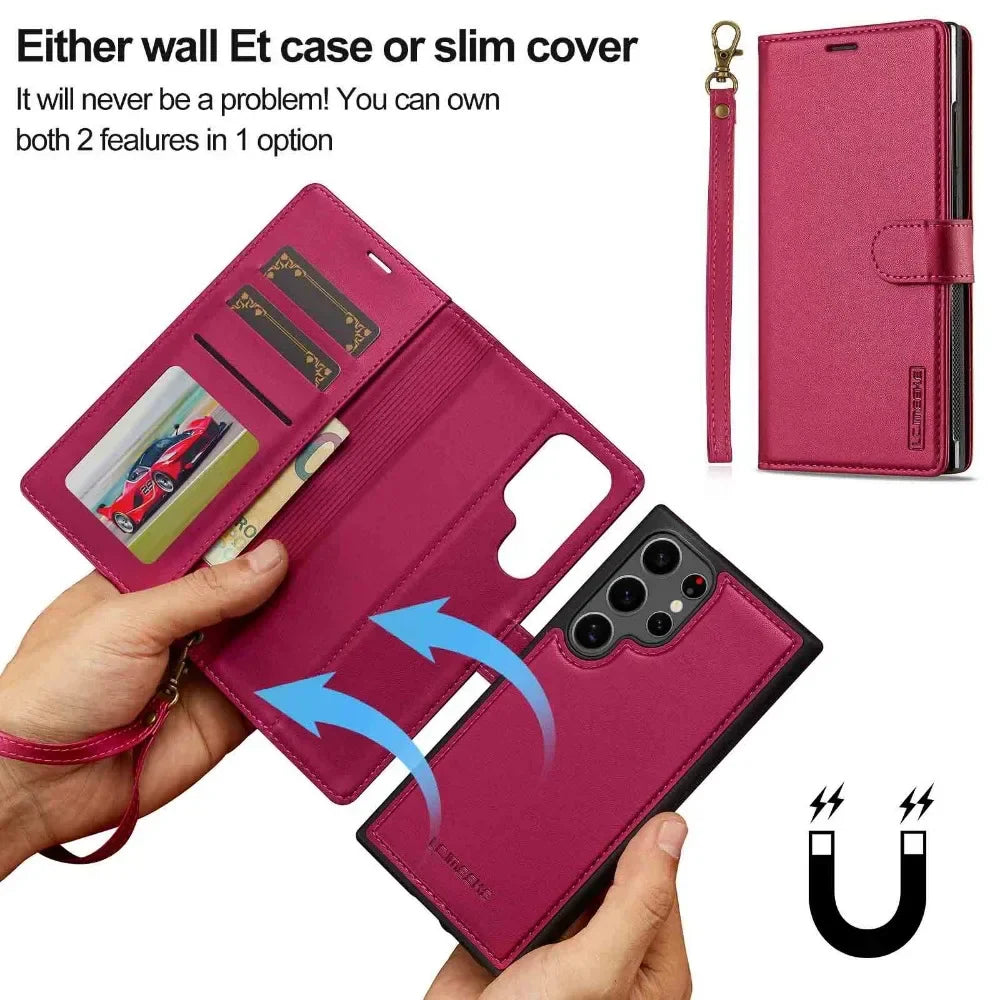 EliteGuard Abnehmbares Wallet Case für Samsung Galaxy