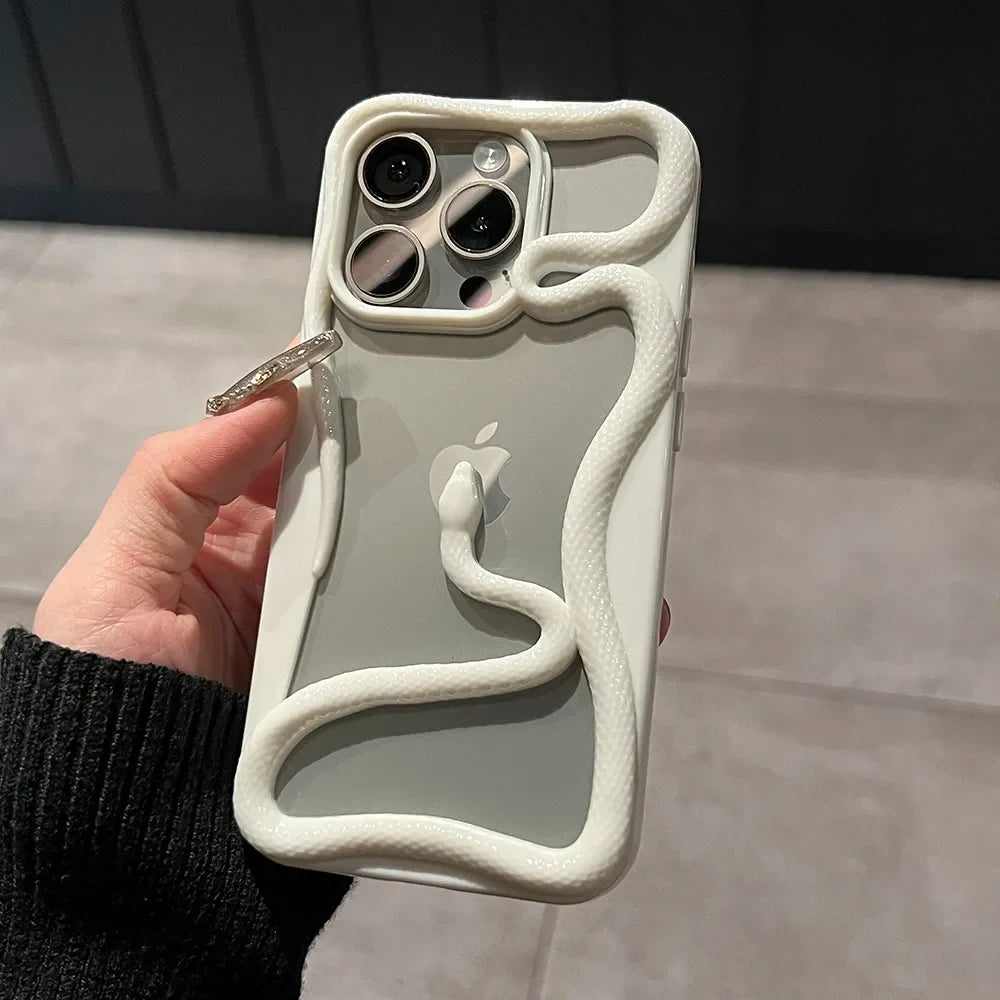 Luxus 3D Schlange elektroplattierte Handyhülle