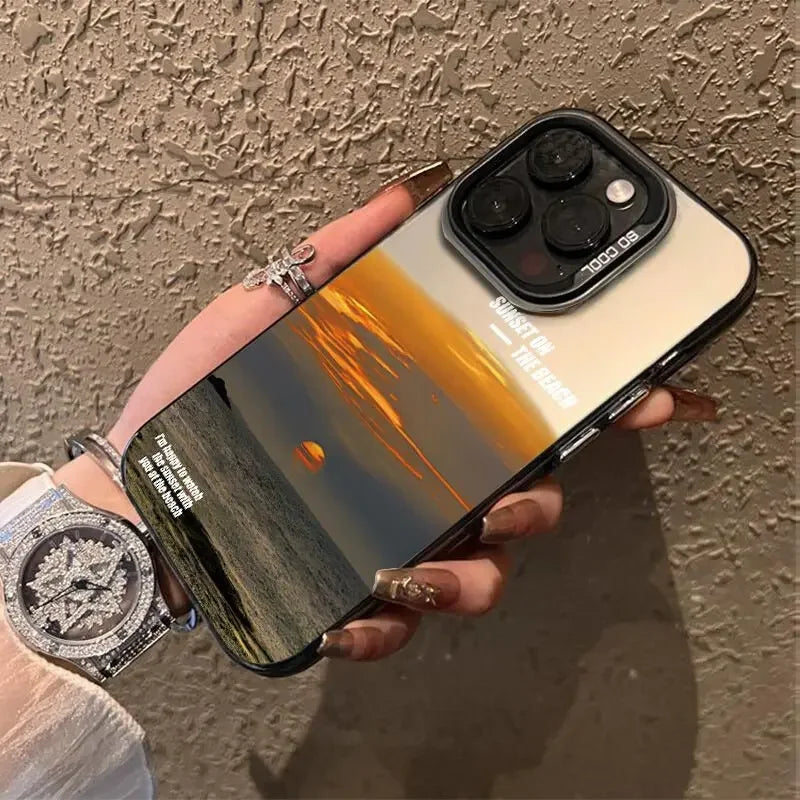Sunset Peaks Matte Handytasche