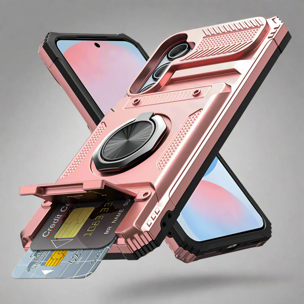 Stoßfeste Samsung Kartenhalterhülle mit magnetischem Ringhalter