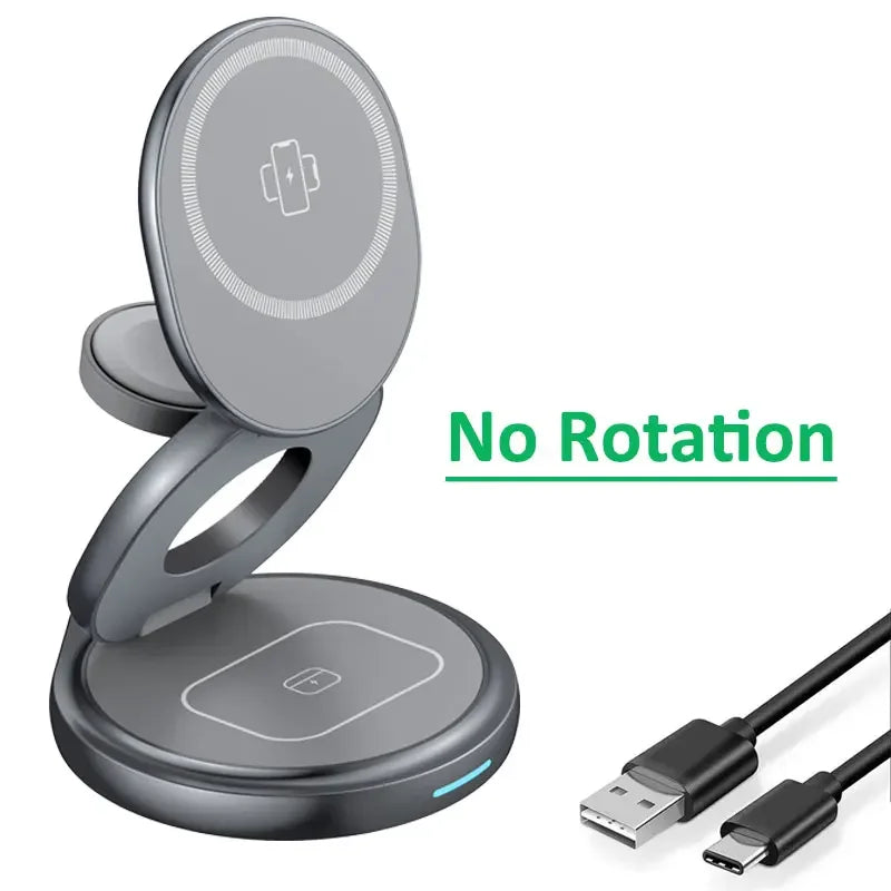 MagCharge 360° – 3-in-1 Rotierende Wireless-Ladestation