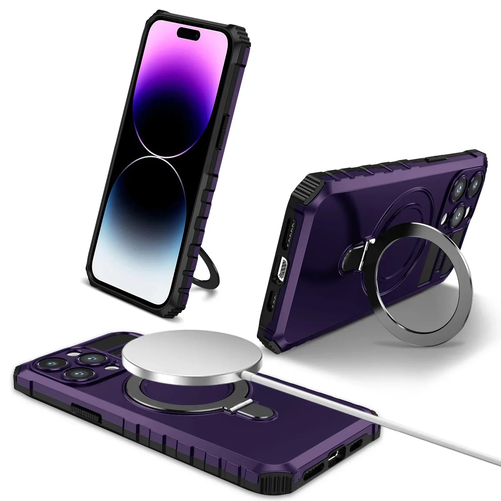 MagSafe iPhone 16/15 Ring Halter Magnetische Stoßfeste Hülle