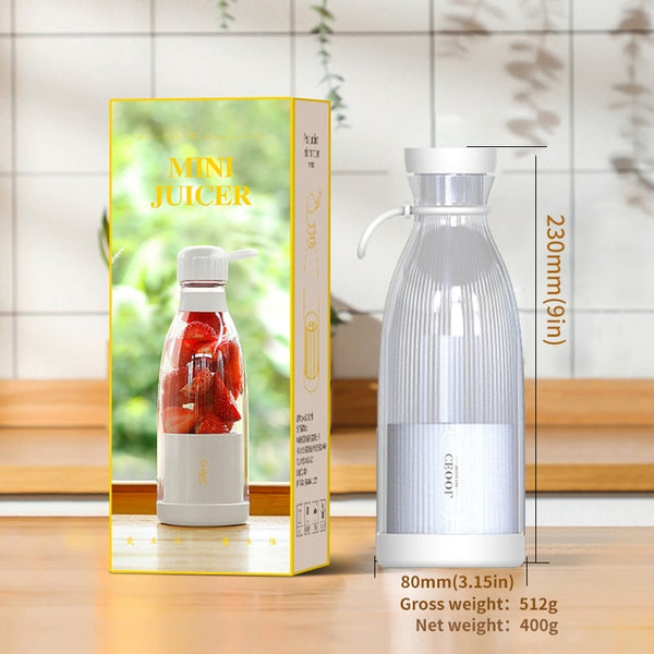 Tragbarer USB-Mixer 350ml, kompakt & leistungsstark für Smoothies, Milchshakes & Säfte