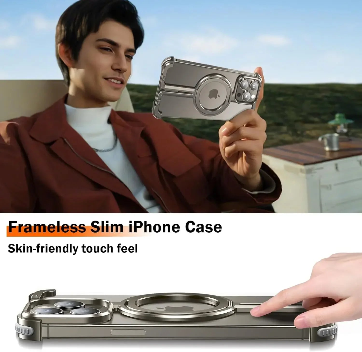 Schockfeste Aluminium MagSafe Haltehülle für iPhone