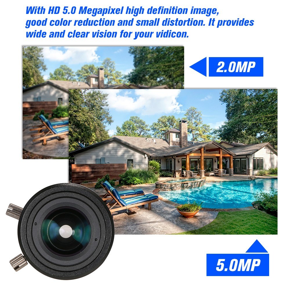 5.0 MP Varifokal 6-22mm Manuelle Fokus Zoom 1/2.5 CCTV Linse für Sicherheitskameras
