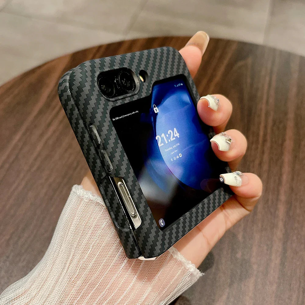 Carbon Fiber Samsung Z Flip Schlagfeste Schutzhülle