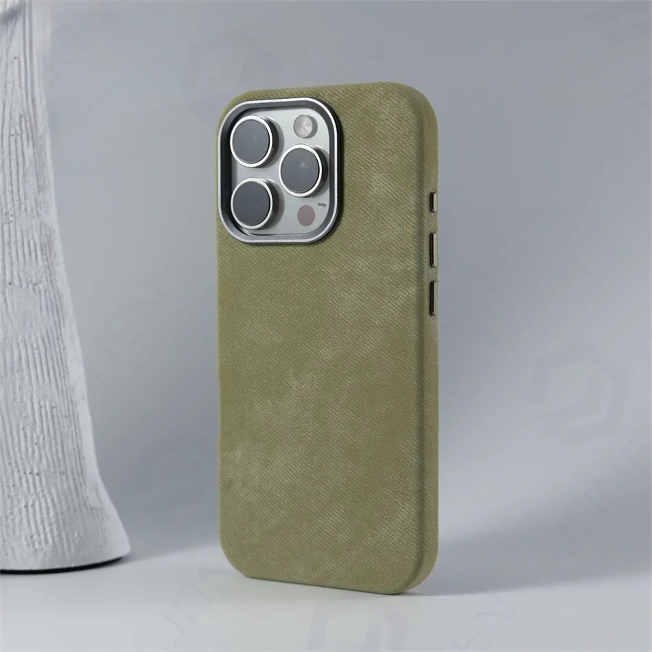 MagSafe iPhone Stoßfeste Flanellfaserhülle