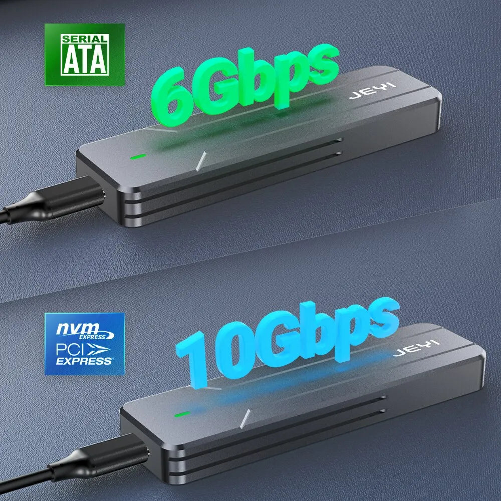 AlumSwift | M.2 NVMe/SATA SSD Gehäuse | USB 3.2 Gen 2 | Aluminium Gehäuse.