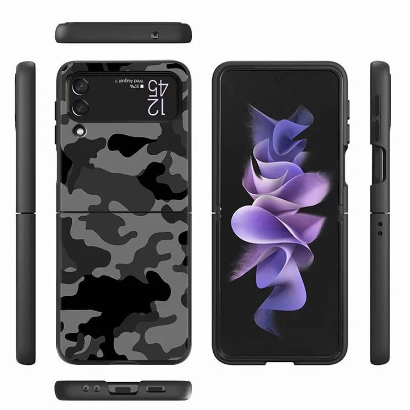Camouflage Rückabdeckung Samsung Z Flip Stoßsichere Schutzhülle