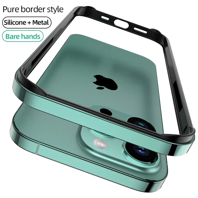 Luxus Silikonrahmen Hybrid Aluminium Bumper Hülle für iPhone