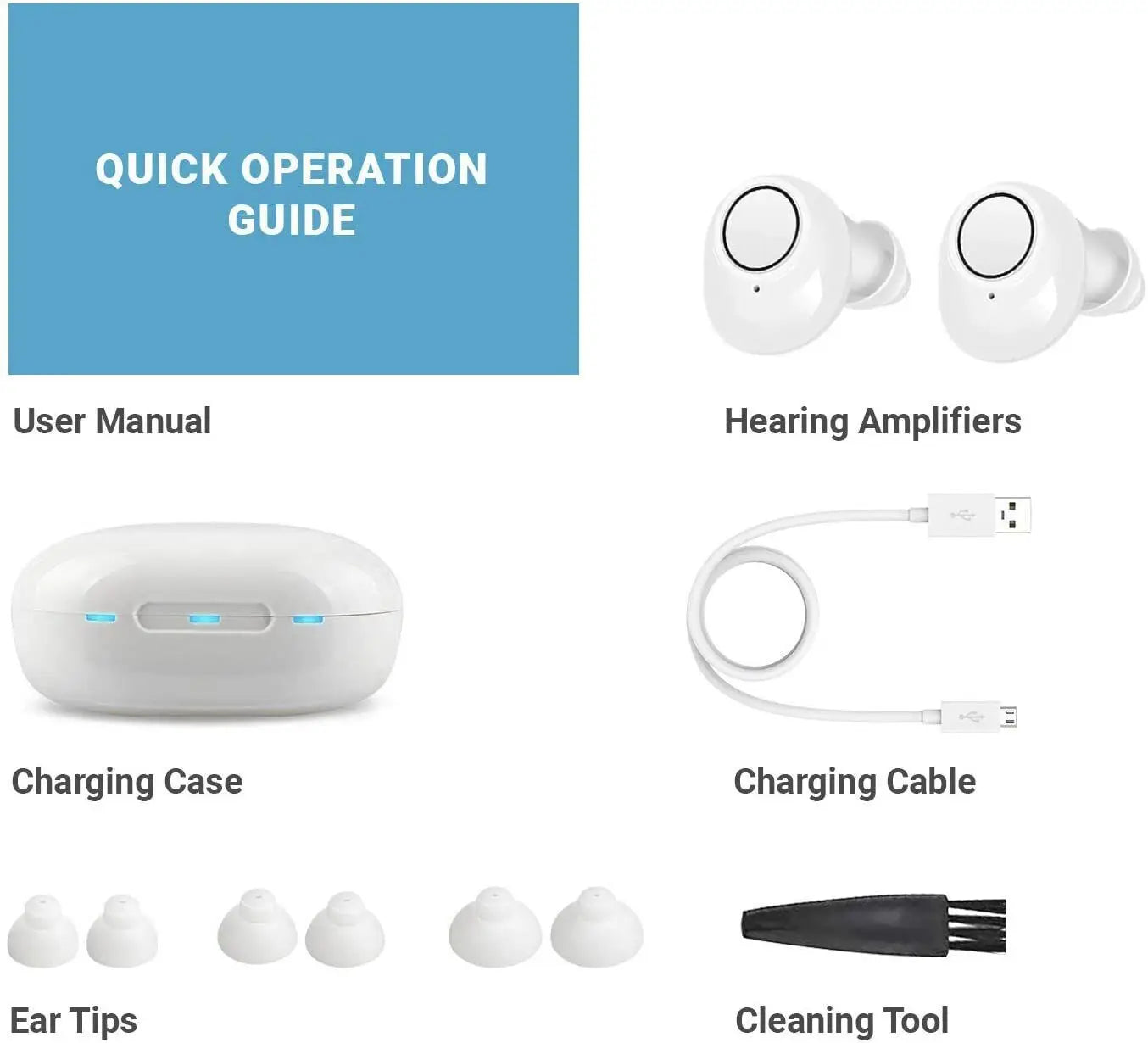 Bluetooth-Hörgeräte mit App-Steuerung – Wiederaufladbar, kompaktes Design für verbesserte Klangklarheit und mehrere Hörmodi
