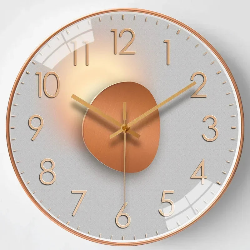 Stille klassische Wanduhr | Nicht-tickendes elegantes Zeitmessgerät für Schlafzimmer und Büro