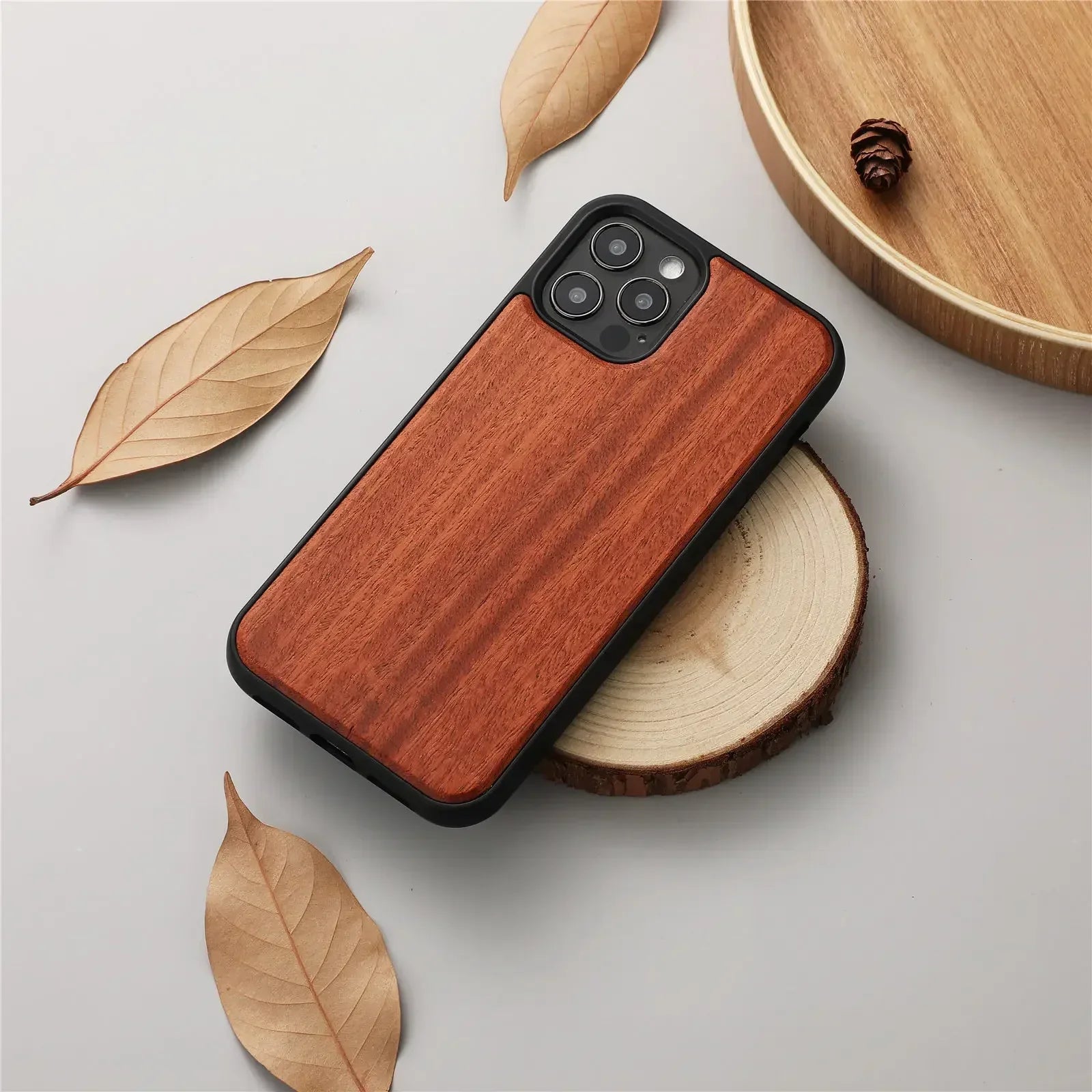 Echtes Holz Rücken Case für iPhone Echtes Bambus Walnuss Holz Hard Phone Case