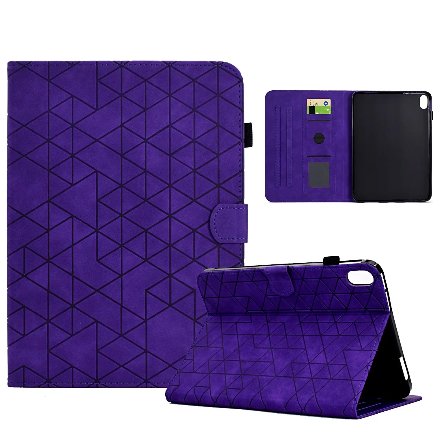 Flip Leder Wallet Case für iPad 10. Generation 2022 10,9, iPad Air 5/4, Pro 11, Mini 6 - Kartensteckplatz, Stoßfest, Sturzsicher Tablet Cover