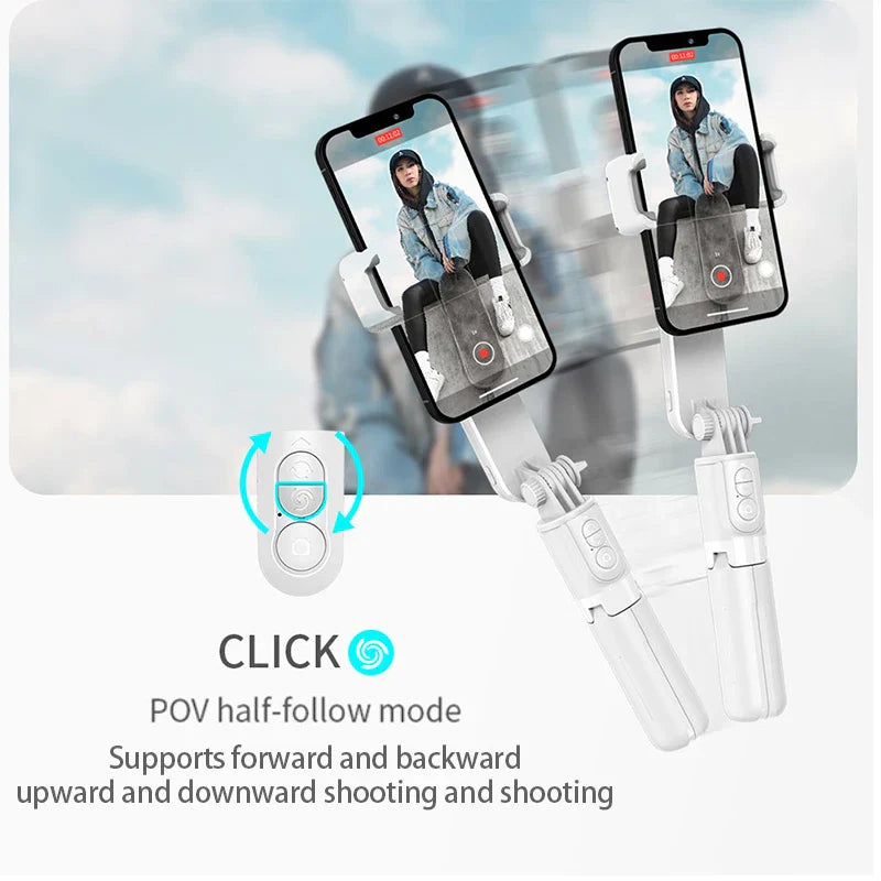SteadyGlow 3-in-1 Selfie-Stick & Gimbal-Stabilisator