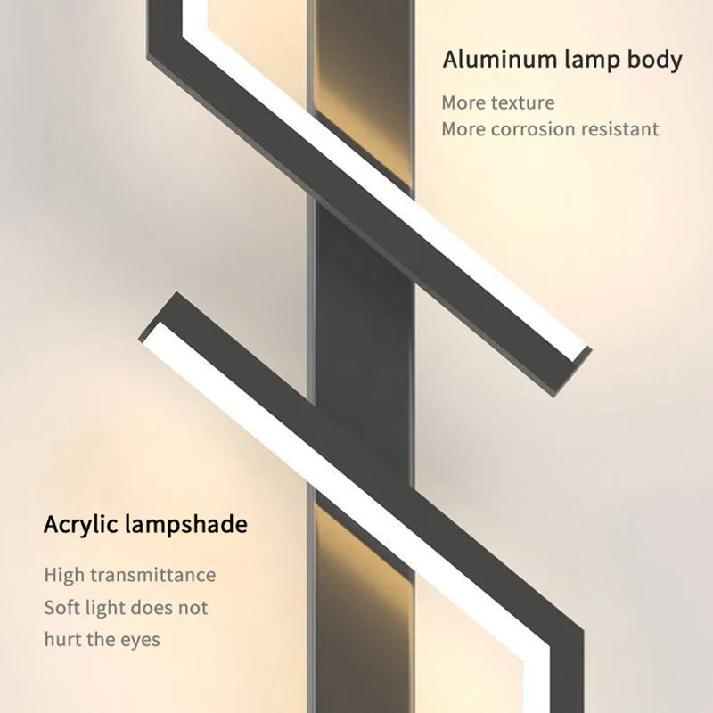 Moderne kreative Streifen-LED-Wandlampe - Minimalistische Schlafzimmer-Nachttischlampe