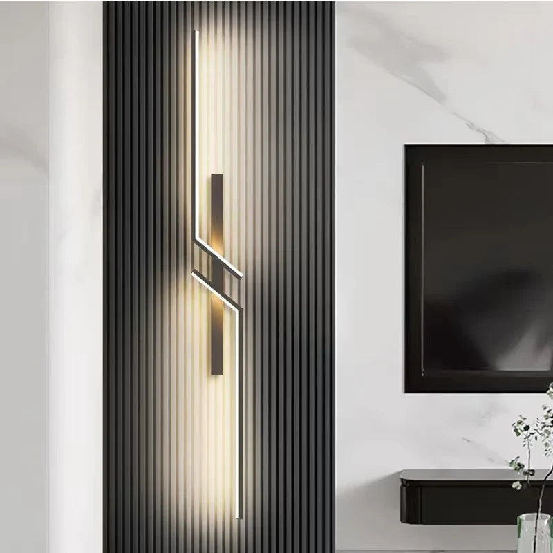 Moderne kreative Streifen-LED-Wandlampe - Minimalistische Schlafzimmer-Nachttischlampe