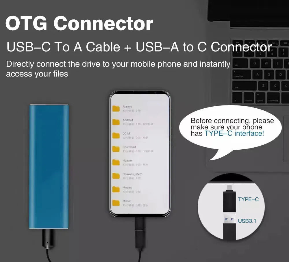LexDrive - Inventariserungsbegrenzung Externe USB 3.1 Typ-C Tragbare SSD