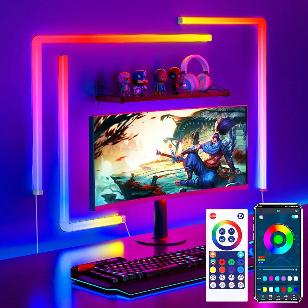 Intelligente RGBIC LED Wandleuchten – 7 Stück Smarte Wandleuchten mit Musik-Synchronisation und App-Steuerung