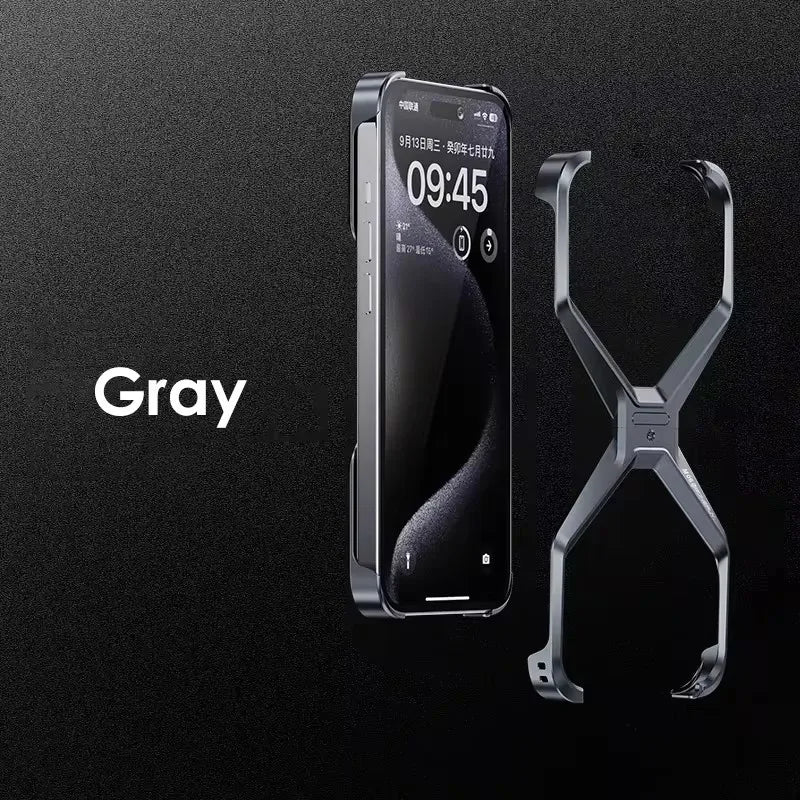 Premium Metallrandloses iPhone Case für 12-16 Pro Max