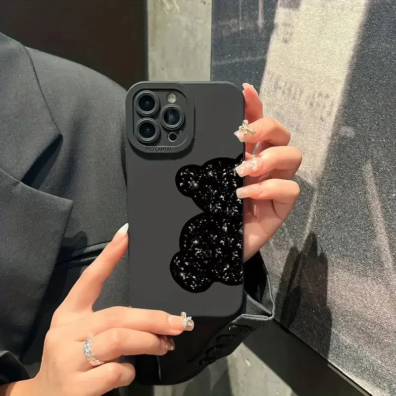 Bärenbedruckte Silikon-iPhone-Schockschutz-Hülle