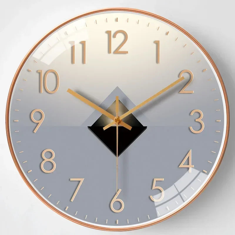 Stille klassische Wanduhr | Nicht-tickendes elegantes Zeitmessgerät für Schlafzimmer und Büro