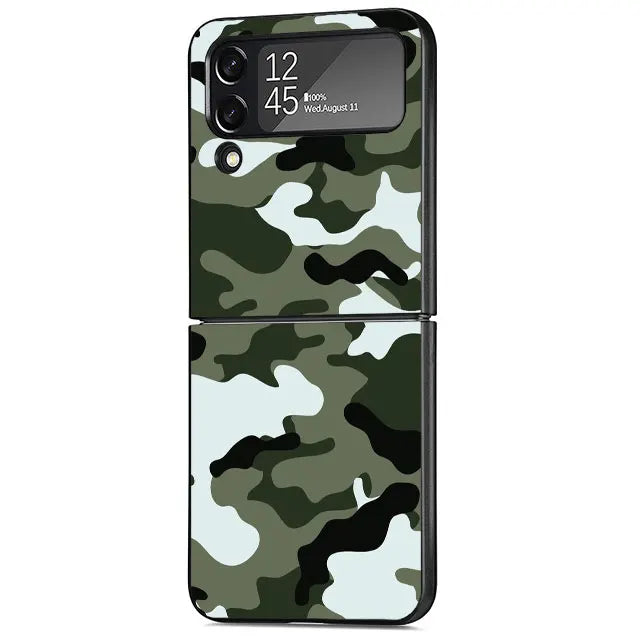 Camouflage Rückabdeckung Samsung Z Flip Stoßsichere Schutzhülle
