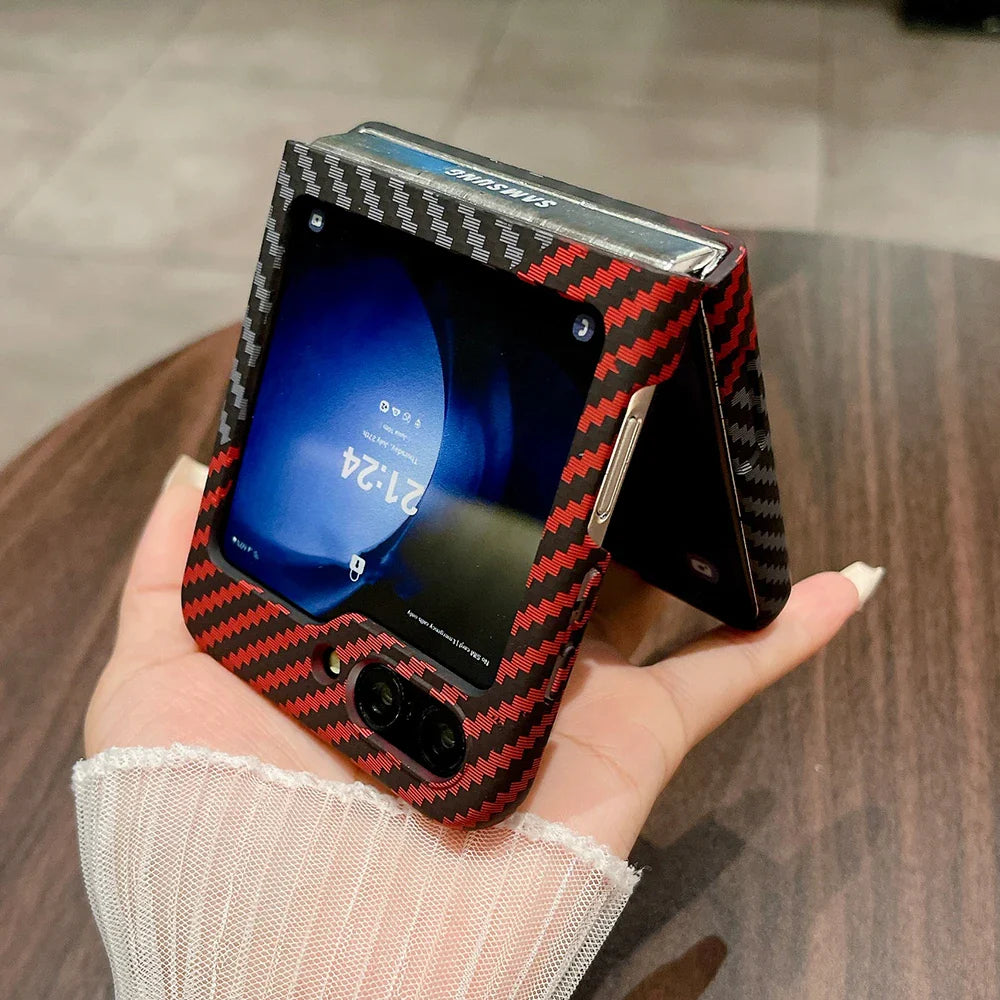 Carbon Fiber Samsung Z Flip Schlagfeste Schutzhülle
