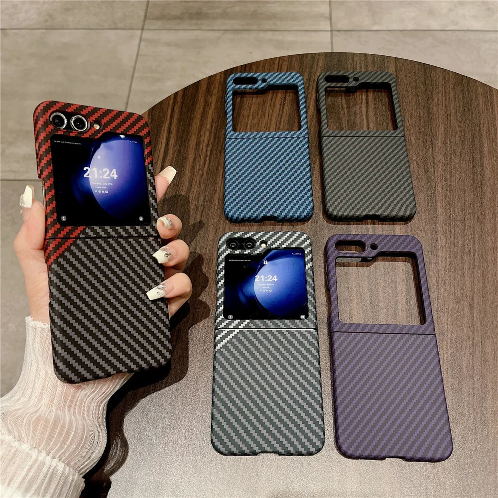 Carbon Fiber Samsung Z Flip Schlagfeste Schutzhülle