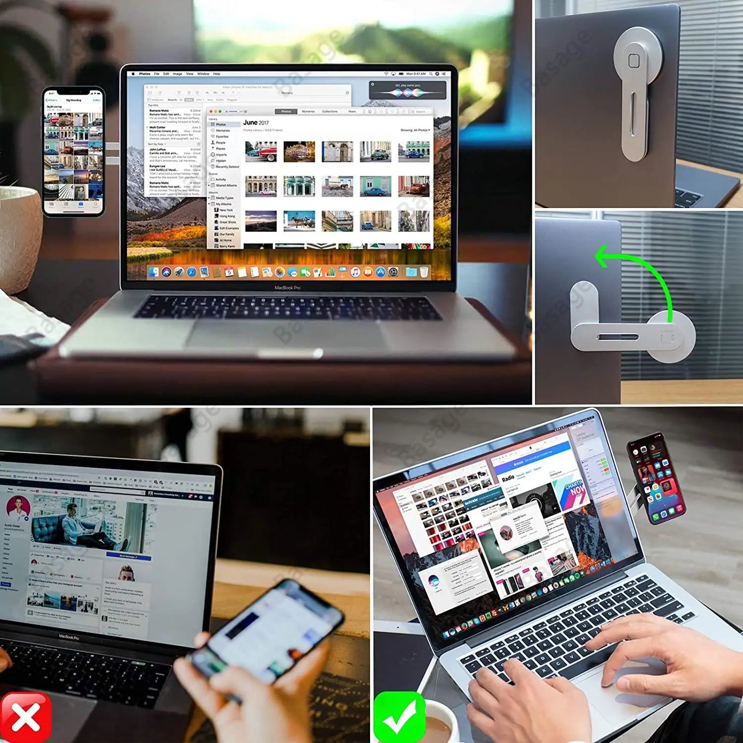 Magnetische Laptop-Handyhalterung