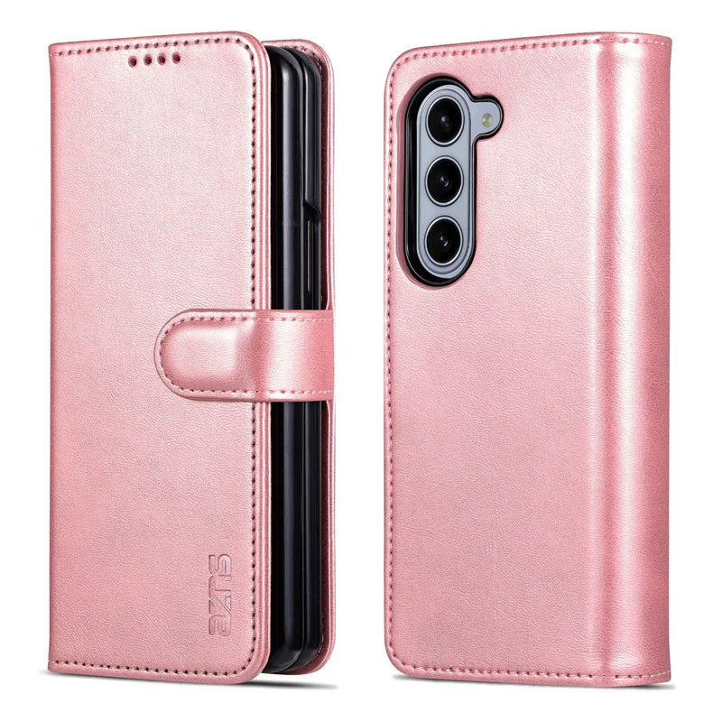 Leder Flip Cover Samsung Z Fold Magnetische Brieftasche Hülle