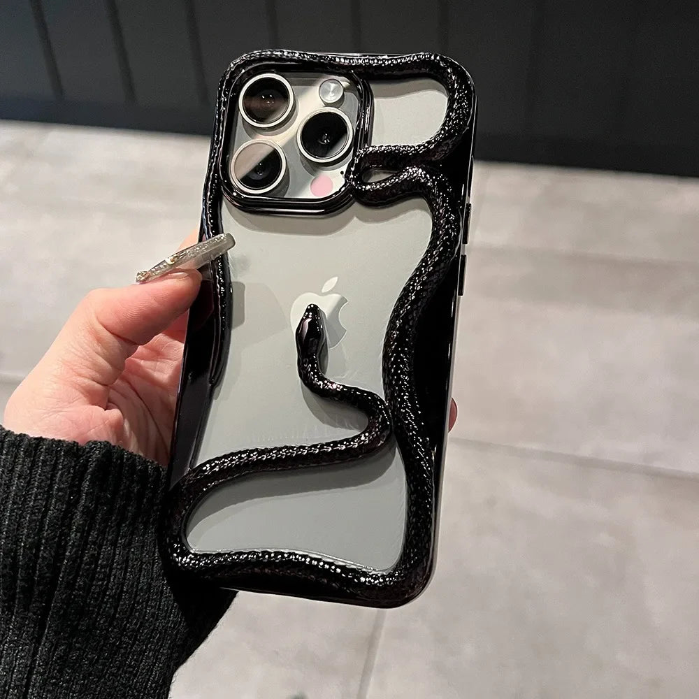 Luxus 3D Schlange elektroplattierte Handyhülle