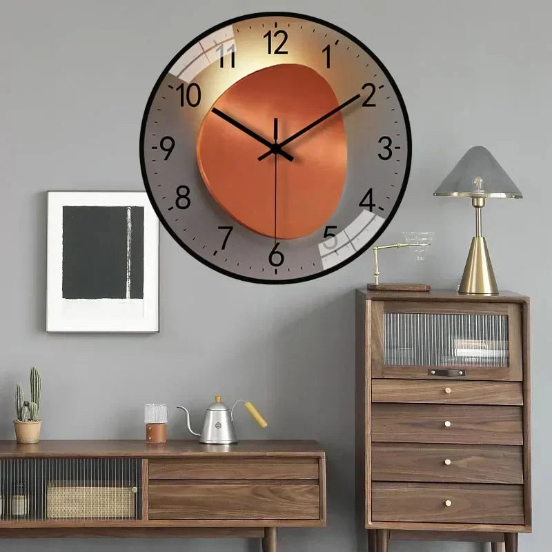 Stille klassische Wanduhr | Nicht-tickendes elegantes Zeitmessgerät für Schlafzimmer und Büro