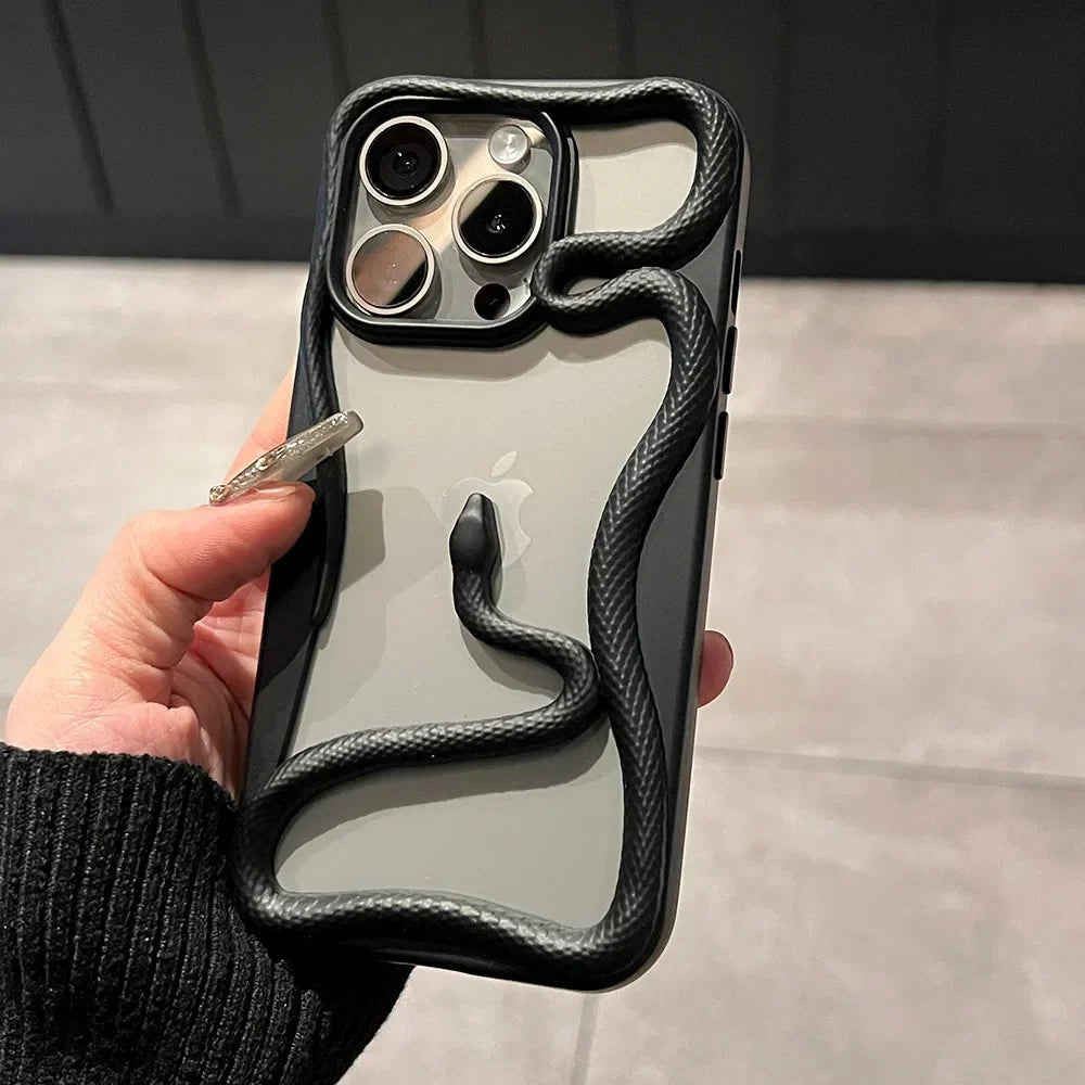 Luxus 3D Schlange elektroplattierte Handyhülle