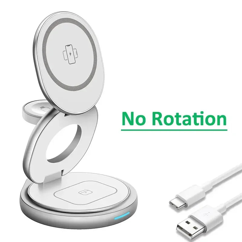 MagCharge 360° – 3-in-1 Rotierende Wireless-Ladestation