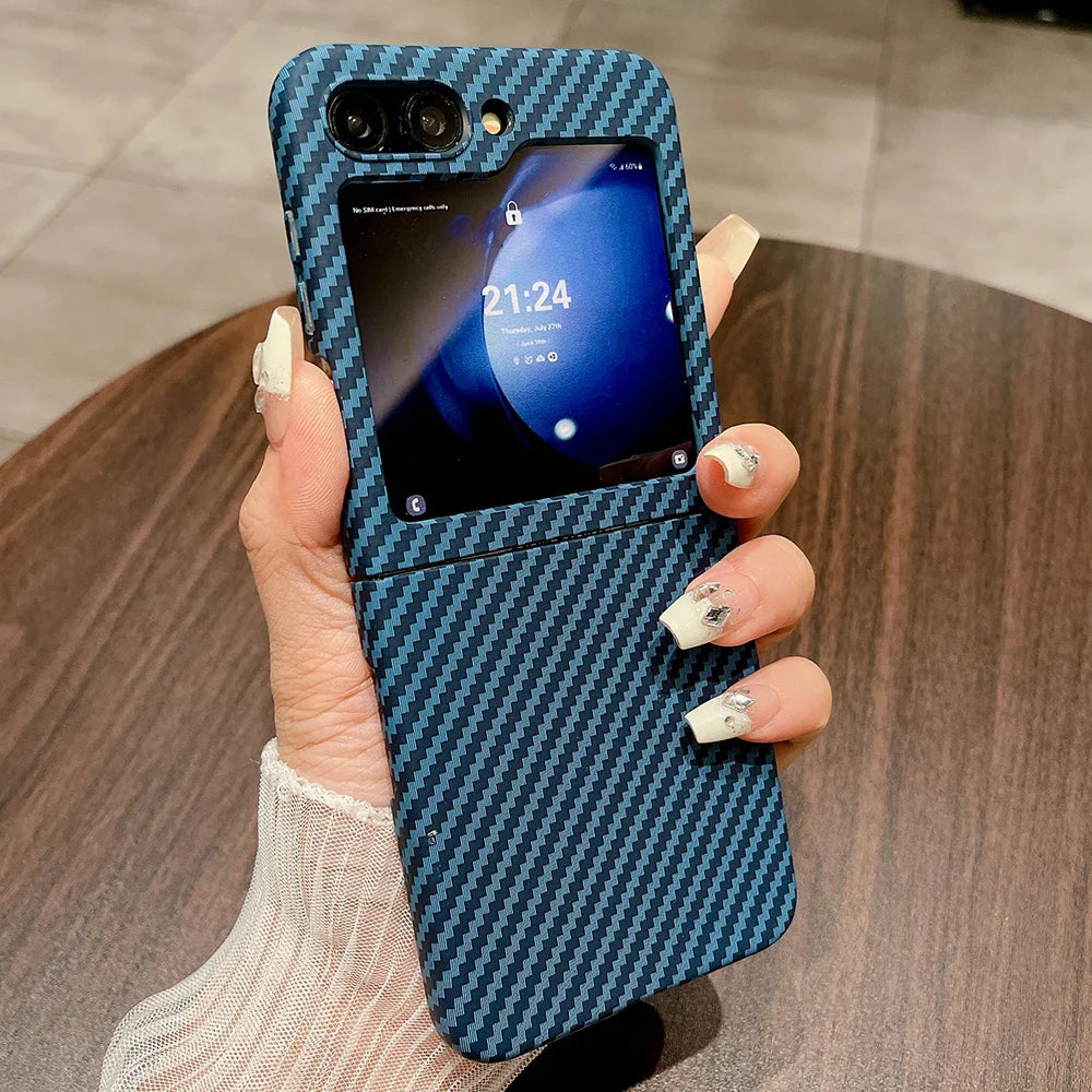 Carbon Fiber Samsung Z Flip Schlagfeste Schutzhülle