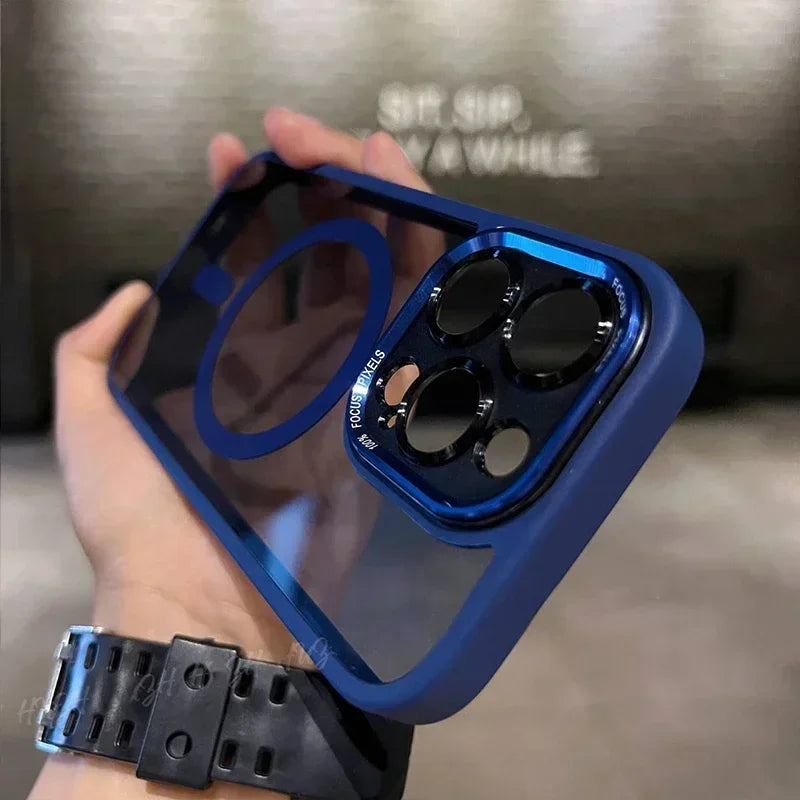 Luxuriöse Magnetische Metall Objektiv Schutz Hülle Für iPhone