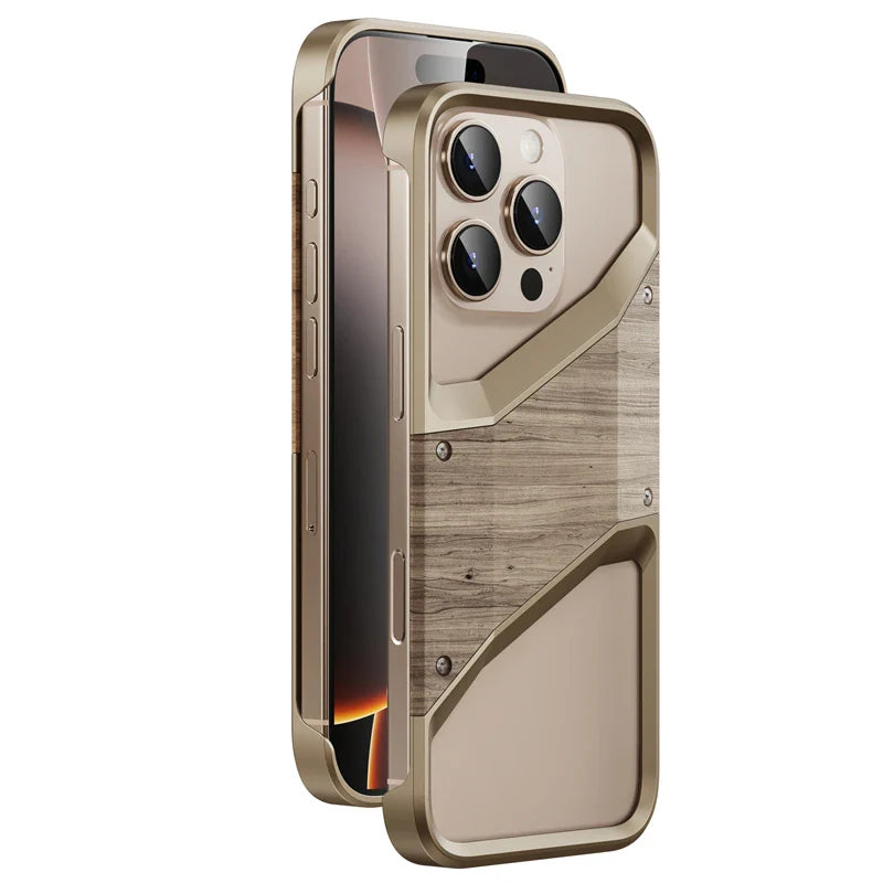 Stoßfeste unregelmäßige Metallrahmen iPhone Hülle