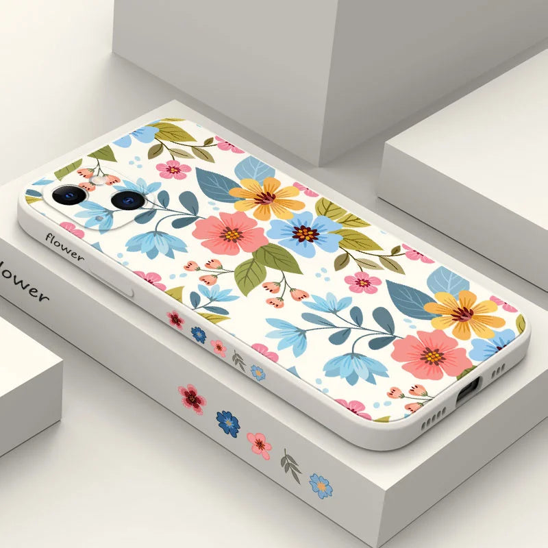 Pflanzen Blume Silikon iPhone Stoßfest Hülle