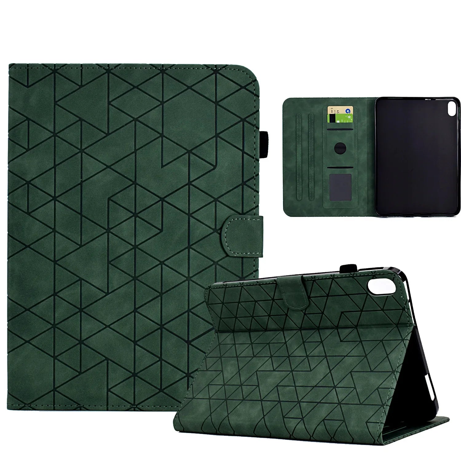 Flip Leder Wallet Case für iPad 10. Generation 2022 10,9, iPad Air 5/4, Pro 11, Mini 6 - Kartensteckplatz, Stoßfest, Sturzsicher Tablet Cover