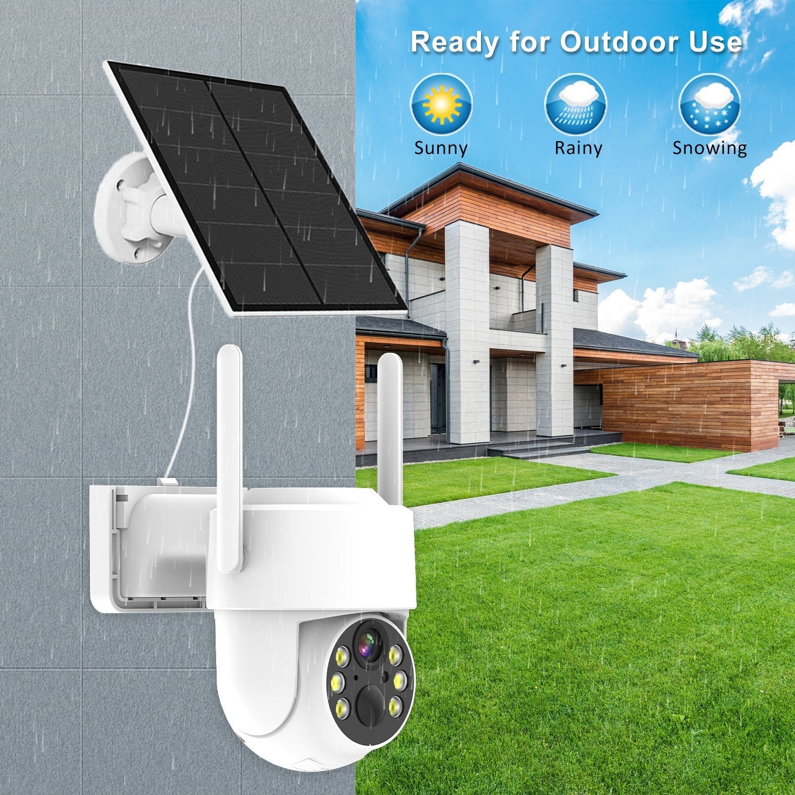 4MP Solar-betriebene WiFi Sicherheitskamera mit niedrigem Energieverbrauch