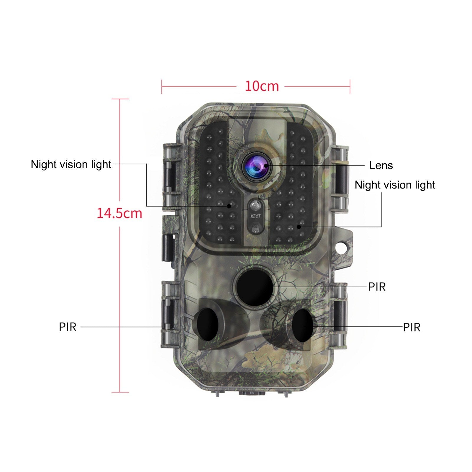 4K 30MP Trail-Kamera mit 2-Zoll-IPS-Bildschirm & 48 Infrarot-LEDs für die Jagd